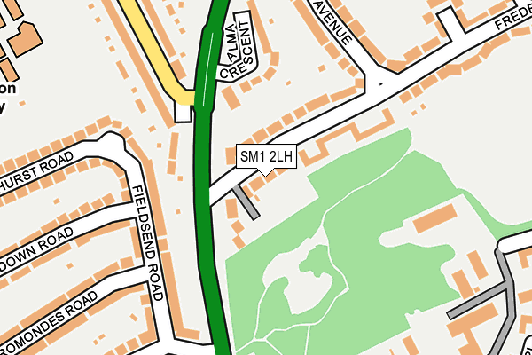 SM1 2LH map - OS OpenMap – Local (Ordnance Survey) SM1 2LH map - OS OpenMap – Local (Ordnance Survey)