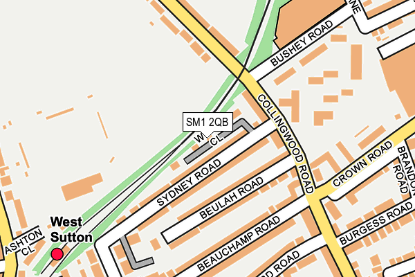 SM1 2QB map - OS OpenMap – Local (Ordnance Survey) SM1 2QB map - OS OpenMap – Local (Ordnance Survey)