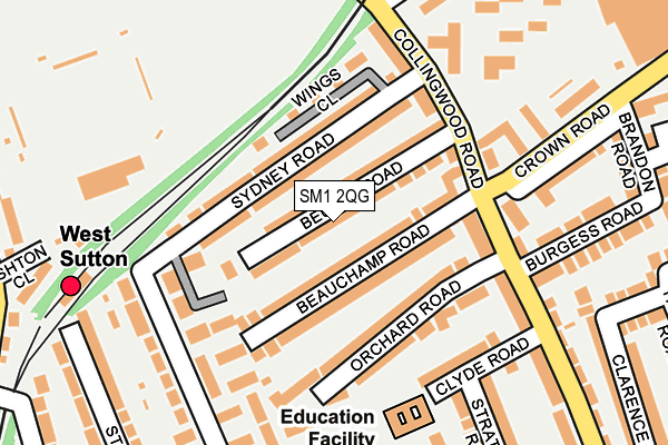 SM1 2QG map - OS OpenMap – Local (Ordnance Survey) SM1 2QG map - OS OpenMap – Local (Ordnance Survey)
