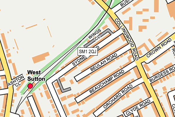 SM1 2QJ map - OS OpenMap – Local (Ordnance Survey) SM1 2QJ map - OS OpenMap – Local (Ordnance Survey)