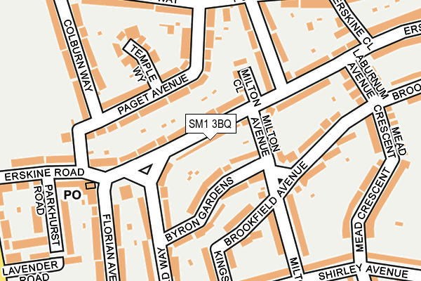 SM1 3BQ map - OS OpenMap – Local (Ordnance Survey) SM1 3BQ map - OS OpenMap – Local (Ordnance Survey)