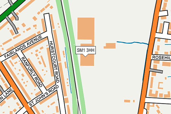 SM1 3HH map - OS OpenMap – Local (Ordnance Survey) SM1 3HH map - OS OpenMap – Local (Ordnance Survey)