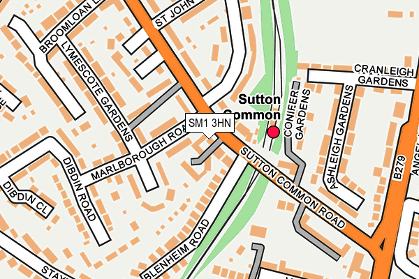 SM1 3HN map - OS OpenMap – Local (Ordnance Survey) SM1 3HN map - OS OpenMap – Local (Ordnance Survey)