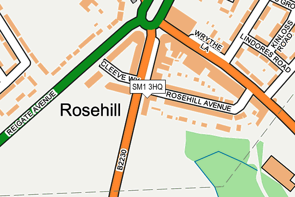 SM1 3HQ map - OS OpenMap – Local (Ordnance Survey) SM1 3HQ map - OS OpenMap – Local (Ordnance Survey)