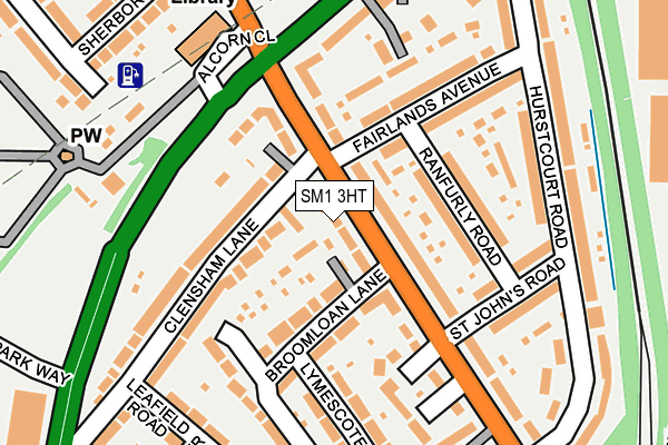 SM1 3HT map - OS OpenMap – Local (Ordnance Survey) SM1 3HT map - OS OpenMap – Local (Ordnance Survey)
