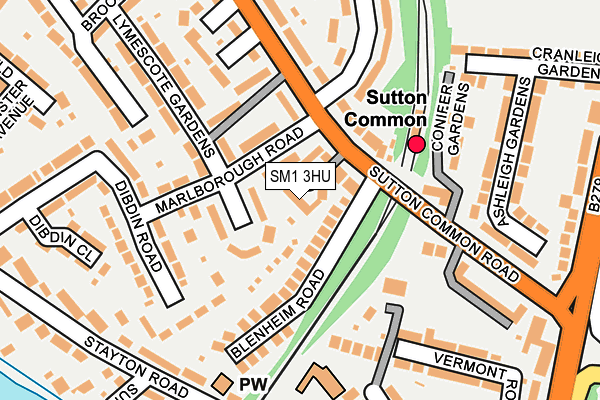 SM1 3HU map - OS OpenMap – Local (Ordnance Survey) SM1 3HU map - OS OpenMap – Local (Ordnance Survey)