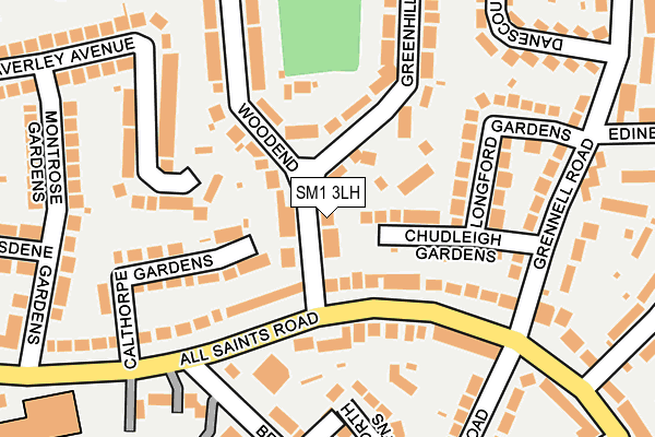 SM1 3LH map - OS OpenMap – Local (Ordnance Survey) SM1 3LH map - OS OpenMap – Local (Ordnance Survey)