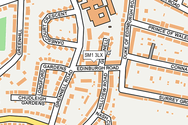 SM1 3LX map - OS OpenMap – Local (Ordnance Survey) SM1 3LX map - OS OpenMap – Local (Ordnance Survey)