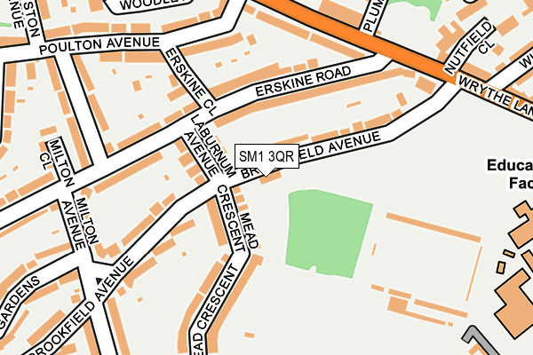 SM1 3QR map - OS OpenMap – Local (Ordnance Survey) SM1 3QR map - OS OpenMap – Local (Ordnance Survey)