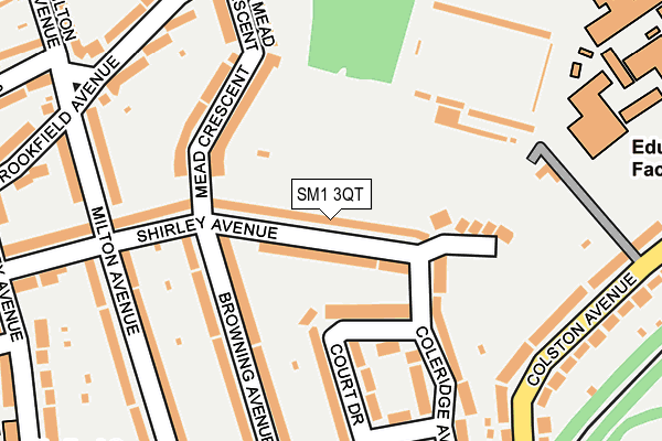 SM1 3QT map - OS OpenMap – Local (Ordnance Survey) SM1 3QT map - OS OpenMap – Local (Ordnance Survey)