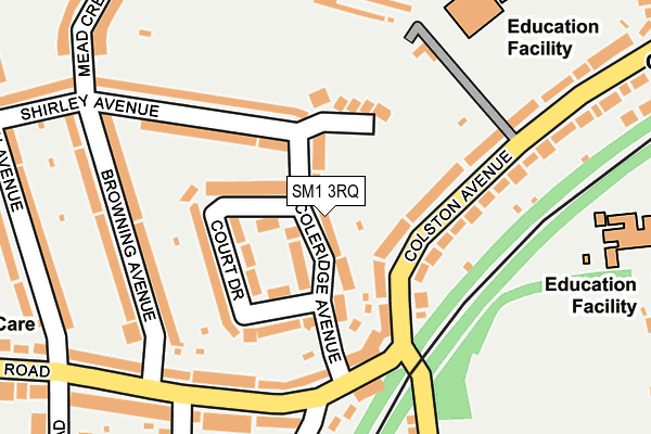 SM1 3RQ map - OS OpenMap – Local (Ordnance Survey) SM1 3RQ map - OS OpenMap – Local (Ordnance Survey)