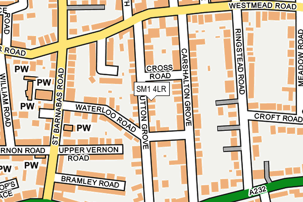SM1 4LR map - OS OpenMap – Local (Ordnance Survey) SM1 4LR map - OS OpenMap – Local (Ordnance Survey)