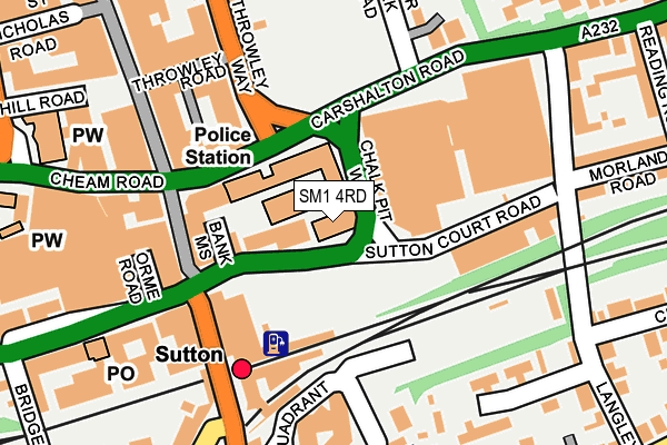 SM1 4RD map - OS OpenMap – Local (Ordnance Survey) SM1 4RD map - OS OpenMap – Local (Ordnance Survey)