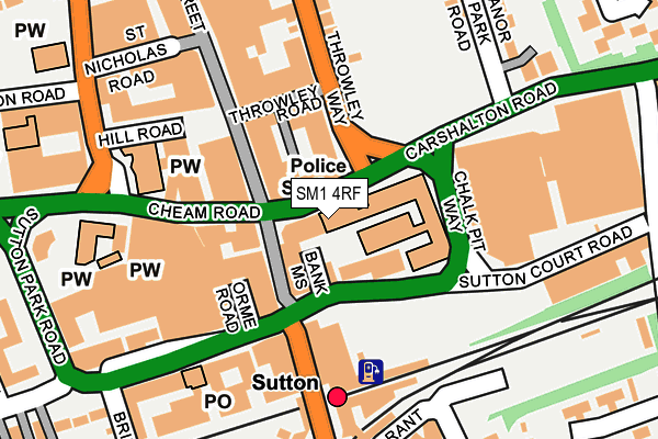 SM1 4RF map - OS OpenMap – Local (Ordnance Survey) SM1 4RF map - OS OpenMap – Local (Ordnance Survey)