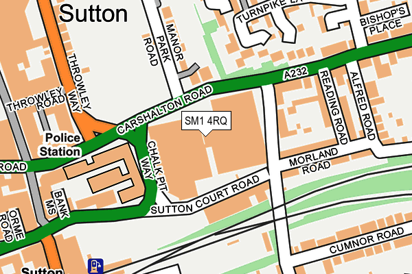 SM1 4RQ map - OS OpenMap – Local (Ordnance Survey) SM1 4RQ map - OS OpenMap – Local (Ordnance Survey)