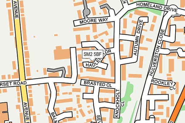 SM2 5BF map - OS OpenMap – Local (Ordnance Survey) SM2 5BF map - OS OpenMap – Local (Ordnance Survey)