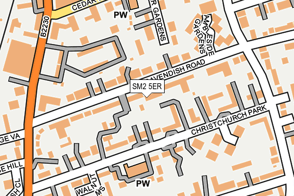 SM2 5ER map - OS OpenMap – Local (Ordnance Survey) SM2 5ER map - OS OpenMap – Local (Ordnance Survey)