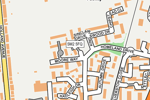 SM2 5FQ map - OS OpenMap – Local (Ordnance Survey) SM2 5FQ map - OS OpenMap – Local (Ordnance Survey)