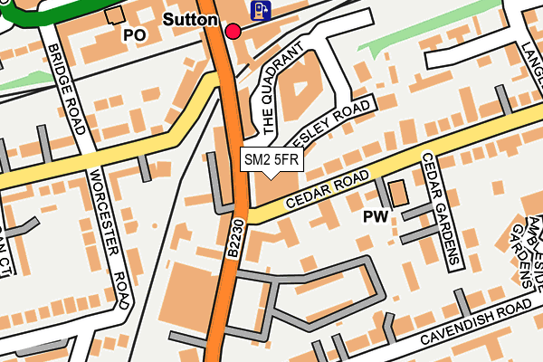 SM2 5FR map - OS OpenMap – Local (Ordnance Survey) SM2 5FR map - OS OpenMap – Local (Ordnance Survey)