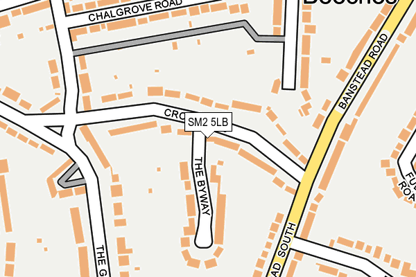 SM2 5LB map - OS OpenMap – Local (Ordnance Survey) SM2 5LB map - OS OpenMap – Local (Ordnance Survey)