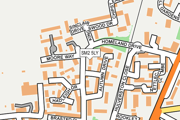 SM2 5LY map - OS OpenMap – Local (Ordnance Survey) SM2 5LY map - OS OpenMap – Local (Ordnance Survey)