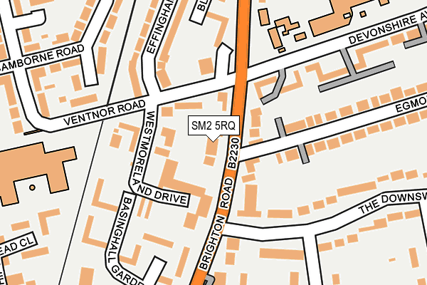 SM2 5RQ map - OS OpenMap – Local (Ordnance Survey) SM2 5RQ map - OS OpenMap – Local (Ordnance Survey)