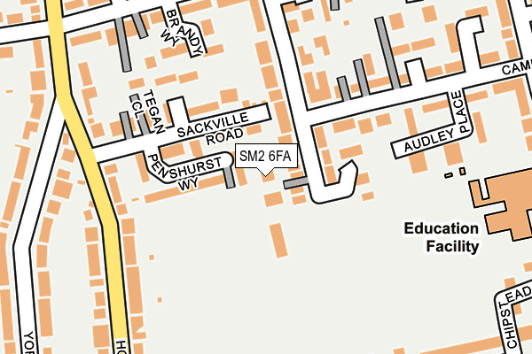 SM2 6FA map - OS OpenMap – Local (Ordnance Survey) SM2 6FA map - OS OpenMap – Local (Ordnance Survey)
