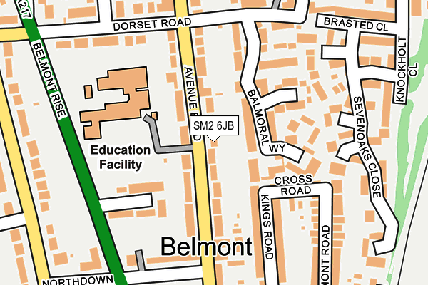 SM2 6JB map - OS OpenMap – Local (Ordnance Survey) SM2 6JB map - OS OpenMap – Local (Ordnance Survey)
