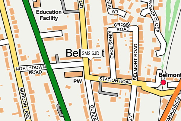 SM2 6JD map - OS OpenMap – Local (Ordnance Survey) SM2 6JD map - OS OpenMap – Local (Ordnance Survey)