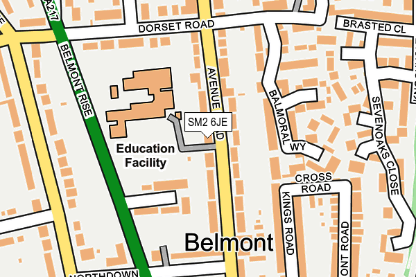 SM2 6JE map - OS OpenMap – Local (Ordnance Survey) SM2 6JE map - OS OpenMap – Local (Ordnance Survey)