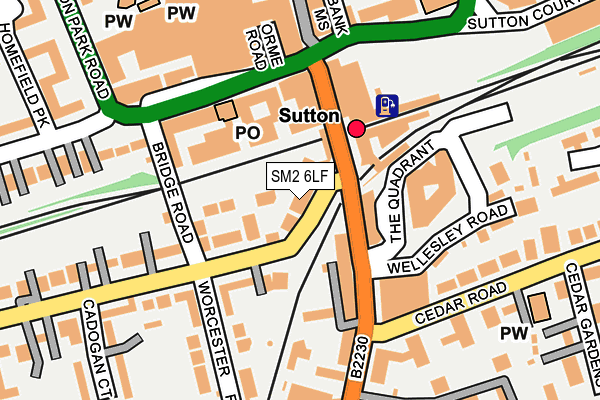 SM2 6LF map - OS OpenMap – Local (Ordnance Survey) SM2 6LF map - OS OpenMap – Local (Ordnance Survey)