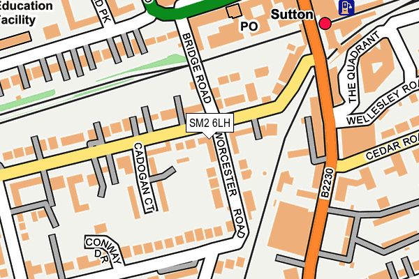SM2 6LH map - OS OpenMap – Local (Ordnance Survey) SM2 6LH map - OS OpenMap – Local (Ordnance Survey)