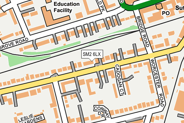 SM2 6LX map - OS OpenMap – Local (Ordnance Survey) SM2 6LX map - OS OpenMap – Local (Ordnance Survey)