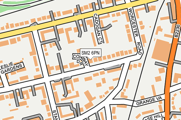 SM2 6PN map - OS OpenMap – Local (Ordnance Survey) SM2 6PN map - OS OpenMap – Local (Ordnance Survey)