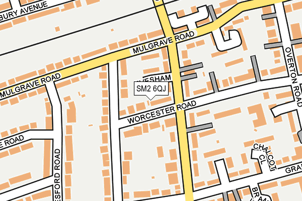 SM2 6QJ map - OS OpenMap – Local (Ordnance Survey) SM2 6QJ map - OS OpenMap – Local (Ordnance Survey)