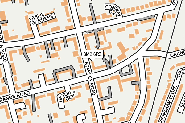 SM2 6RZ map - OS OpenMap – Local (Ordnance Survey) SM2 6RZ map - OS OpenMap – Local (Ordnance Survey)