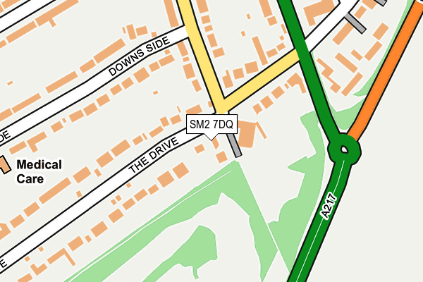 SM2 7DQ map - OS OpenMap – Local (Ordnance Survey) SM2 7DQ map - OS OpenMap – Local (Ordnance Survey)