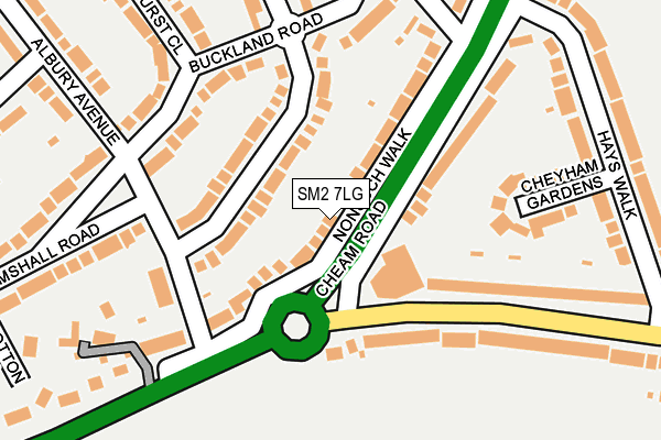 SM2 7LG map - OS OpenMap – Local (Ordnance Survey) SM2 7LG map - OS OpenMap – Local (Ordnance Survey)