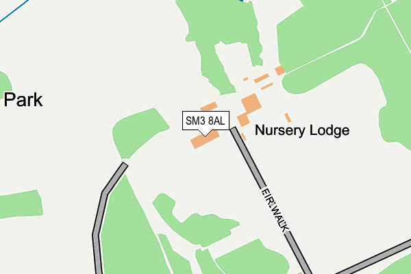 SM3 8AL map - OS OpenMap – Local (Ordnance Survey) SM3 8AL map - OS OpenMap – Local (Ordnance Survey)