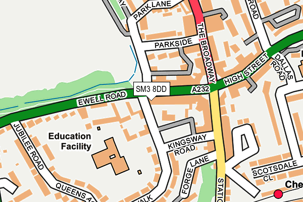 SM3 8DD map - OS OpenMap – Local (Ordnance Survey) SM3 8DD map - OS OpenMap – Local (Ordnance Survey)