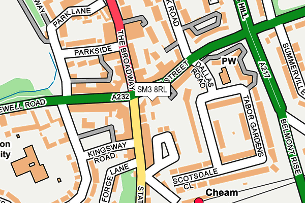 SM3 8RL map - OS OpenMap – Local (Ordnance Survey) SM3 8RL map - OS OpenMap – Local (Ordnance Survey)