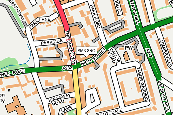 SM3 8RQ map - OS OpenMap – Local (Ordnance Survey) SM3 8RQ map - OS OpenMap – Local (Ordnance Survey)