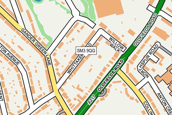 SM3 9QG map - OS OpenMap – Local (Ordnance Survey) SM3 9QG map - OS OpenMap – Local (Ordnance Survey)