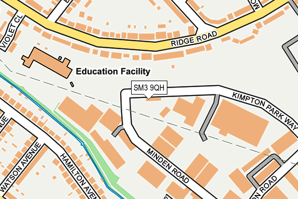 SM3 9QH map - OS OpenMap – Local (Ordnance Survey) SM3 9QH map - OS OpenMap – Local (Ordnance Survey)