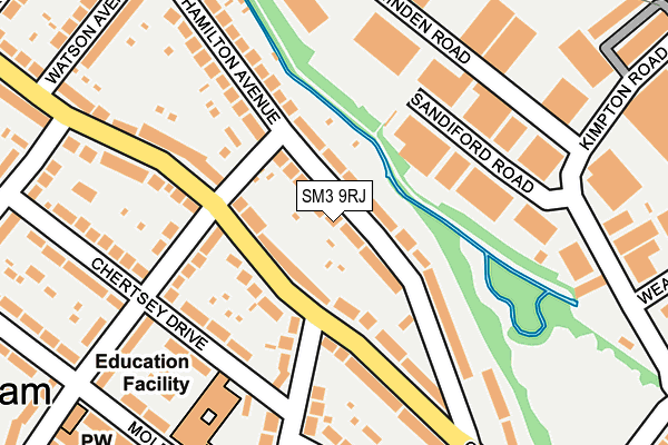 SM3 9RJ map - OS OpenMap – Local (Ordnance Survey) SM3 9RJ map - OS OpenMap – Local (Ordnance Survey)