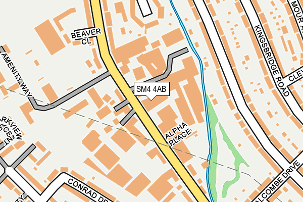 SM4 4AB map - OS OpenMap – Local (Ordnance Survey) SM4 4AB map - OS OpenMap – Local (Ordnance Survey)