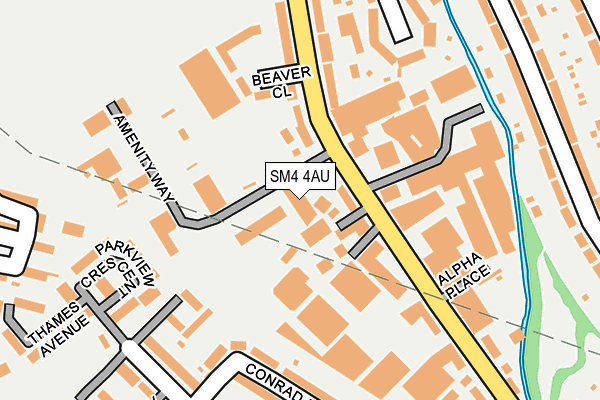 SM4 4AU map - OS OpenMap – Local (Ordnance Survey) SM4 4AU map - OS OpenMap – Local (Ordnance Survey)