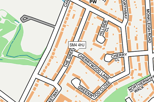 SM4 4HJ map - OS OpenMap – Local (Ordnance Survey) SM4 4HJ map - OS OpenMap – Local (Ordnance Survey)