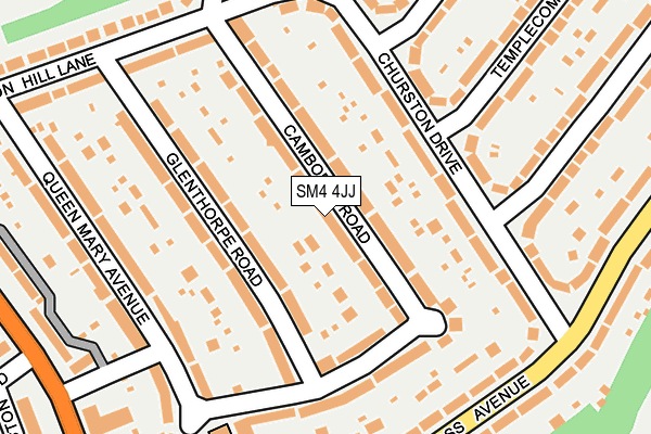 SM4 4JJ map - OS OpenMap – Local (Ordnance Survey) SM4 4JJ map - OS OpenMap – Local (Ordnance Survey)