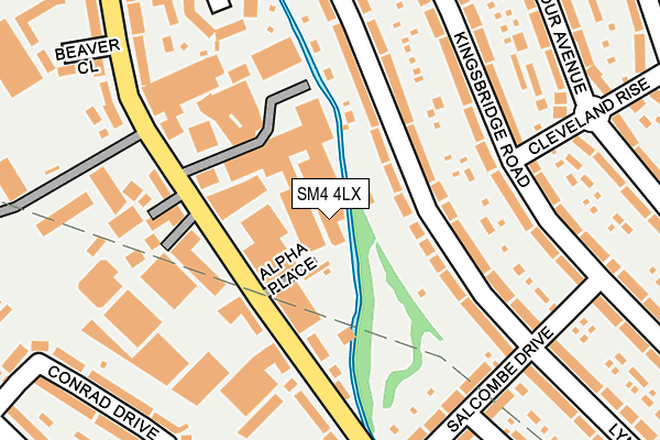 SM4 4LX map - OS OpenMap – Local (Ordnance Survey) SM4 4LX map - OS OpenMap – Local (Ordnance Survey)